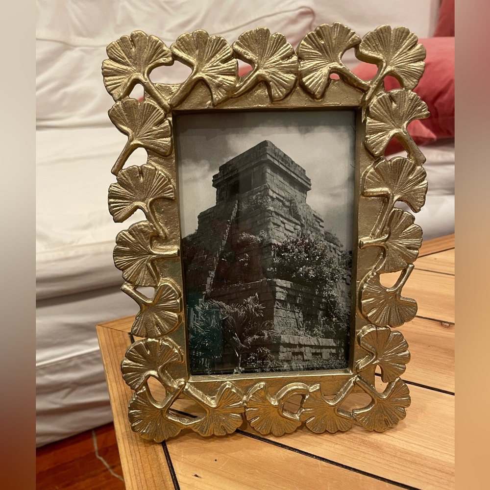 gold ginkgo picture frame